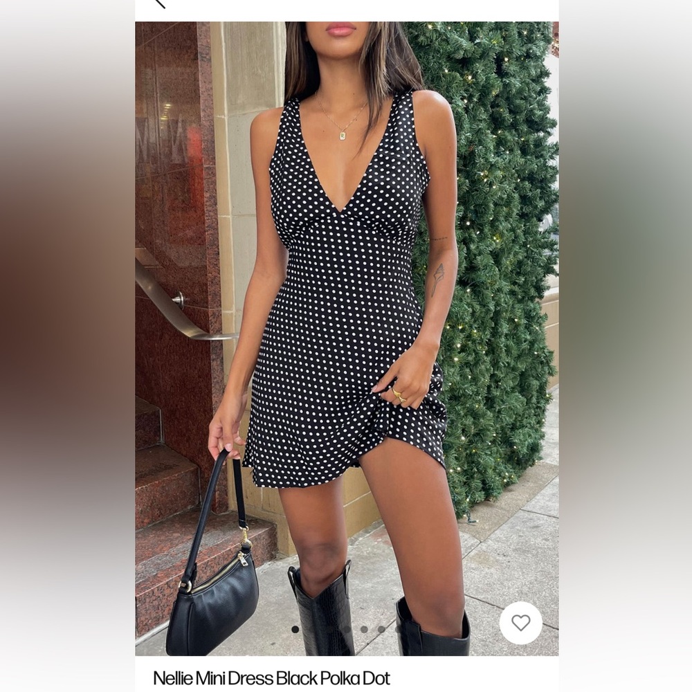 Princess Polly Black Polka Dot Mini Dress